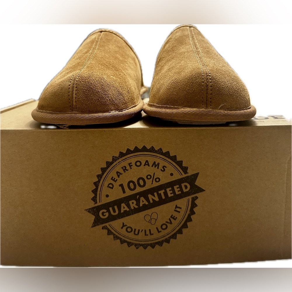 Dearfoams Men’s Backless Slipper Scuff/Clogs NWOT